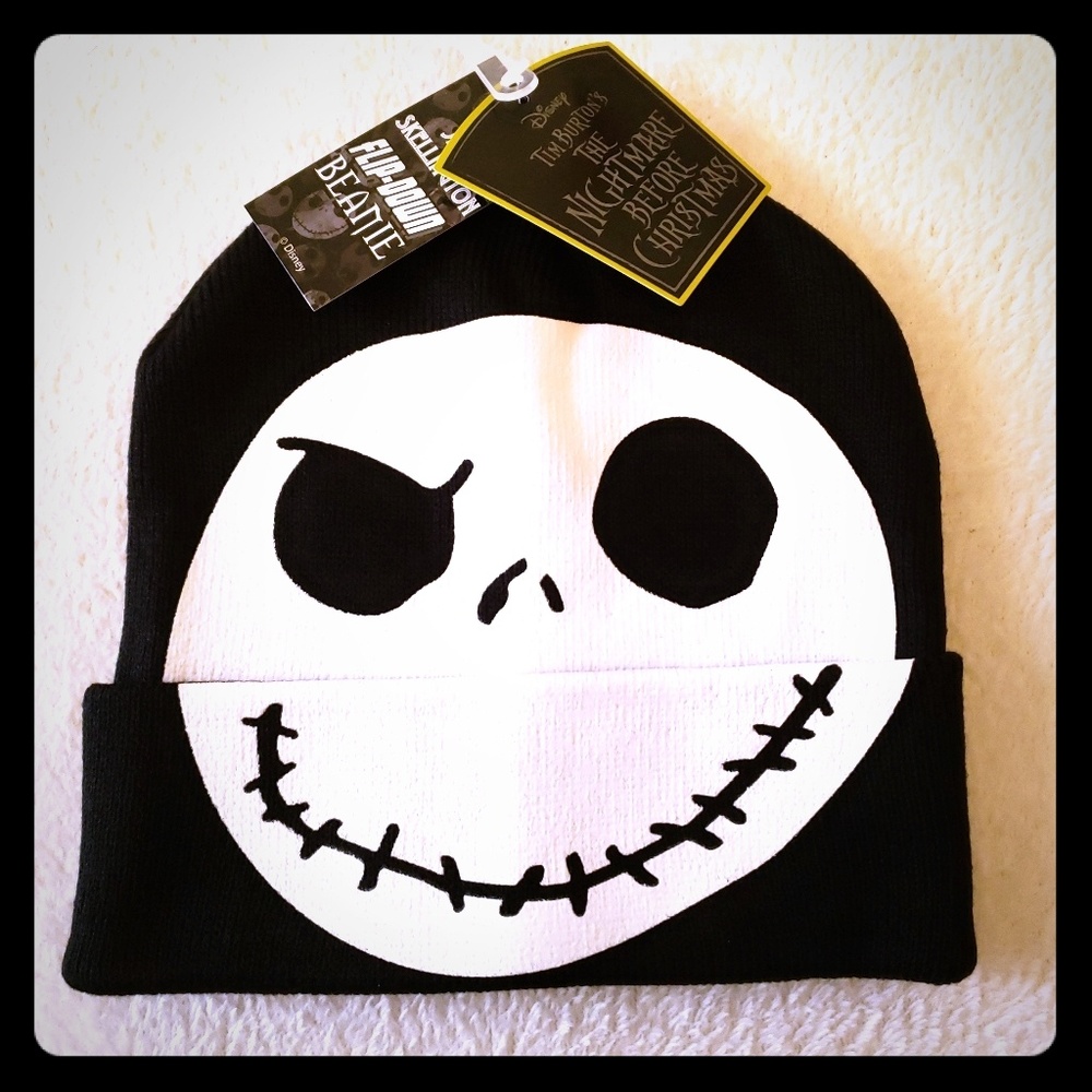 Disney's jack skellington flip down beanie